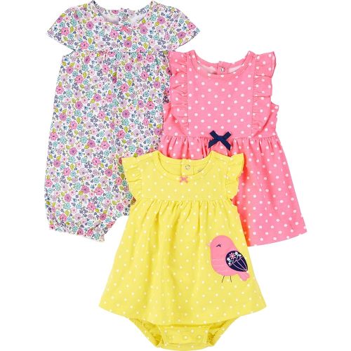 Simple Joys by Carter's baby-girls 3-pack Romper, Sunsuit and Dress