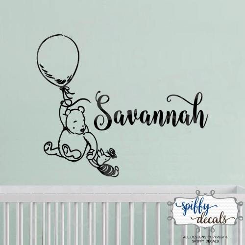 Winnie The Pooh Personalized Name Wall Decal