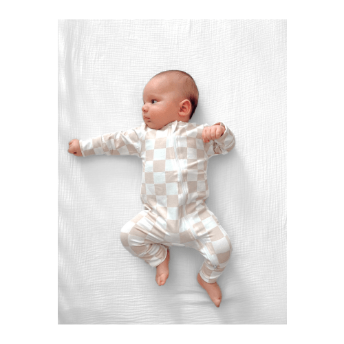 Organic Cotton Checkered Romper