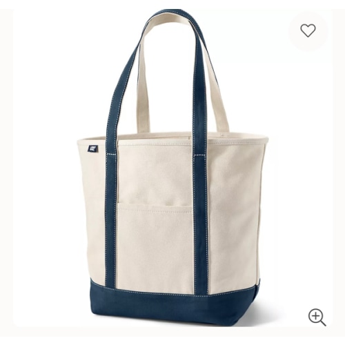 Medium 5 Pocket Open Top Canvas Tote Bag | Lands' End