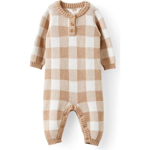 Organic Knit Long Sleeve All In One, 0-3M