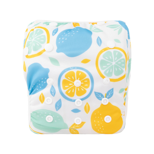 ALVABABY Reusable Swim Diaper - Adjustable One Size Swimwear for Infants & Toddlers Lemon  (SW115A)