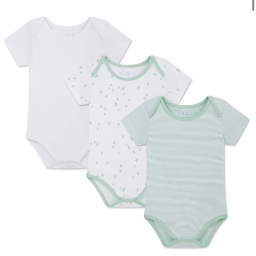 LAKE | Baby | Pima Cotton Pajamas | Parisian Green Baby Bodysuit Bundle