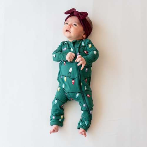 Zippered Romper in Merry and Bright
