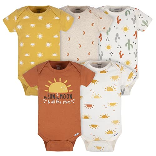 Gerber baby-girls 5-pack Short Sleeve Variety Onesies Bodysuits