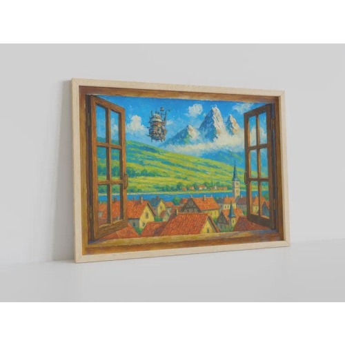 Moving Castle Canvas Print: Anime Wall Art Gift, Ready to Hang