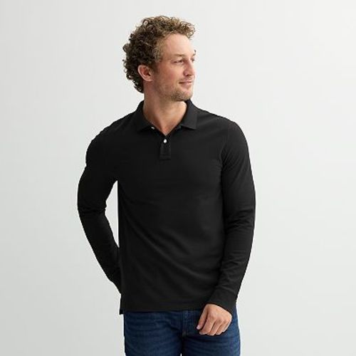 Men's Sonoma Goods For Life® Long Sleeve Pique Polo