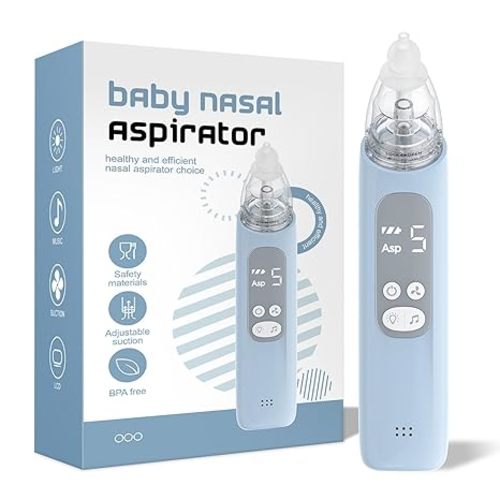 X-Bosak Nasal Aspirator for Baby, Electric Nose Sucker for Baby, Snot Sucker with 5 Levels Suction, Soothing Light & Nursery Rhymes