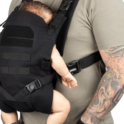 Tactical Baby Gear Tactical Baby Carrier for Dads – Ergonomic, Hip Healthy & Comfortable for Infants and Toddlers (8–33 lbs) (Black)