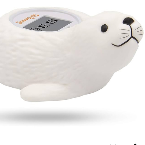 Doli Yearning Upgrade Baby Bath Thermometer Room Temperature| Water Thermometer|Kids' Bathroom Safety Products| Baby Bath(Seal Shape)℃/℉, LCD