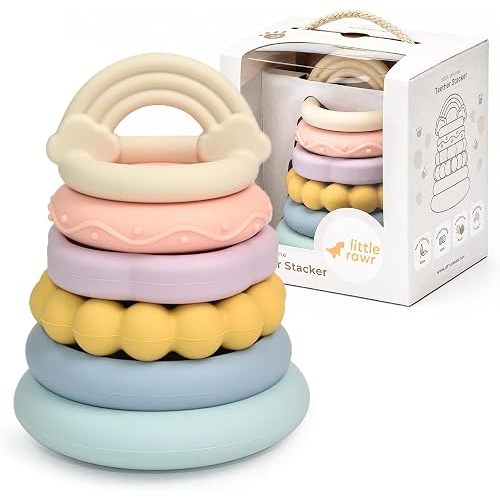 Baby Stacking Rings & Teething Toys, Food Grade Silicone