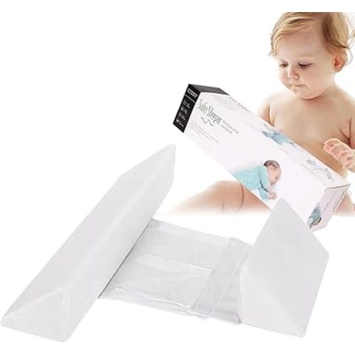 Baby Side Sleeper Weddge Breathable Pillow, Removable and Washable Breathable Bedding Set Original Down Alternative Pillow for Sleeping