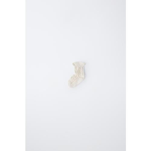 COTTON AND SILK OPENWORK SOCKS - Ecru | ZARA United States