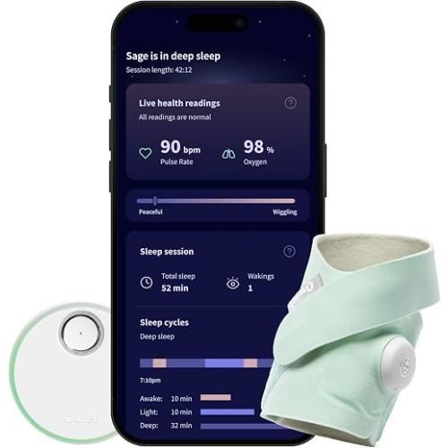 Owlet Dream Sock Smart Baby Monitor, Includes 3 Months of Owlet 360