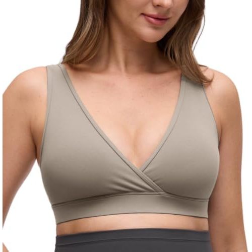 CRZ YOGA Maternity V Neck Nursing Bras