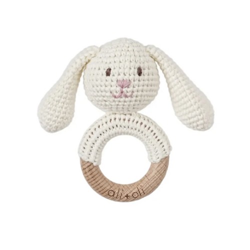 Rabbit Crochet Rattle Teether