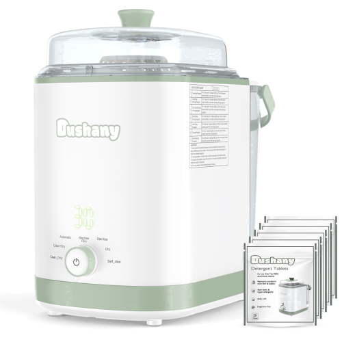 Dushany, Baby Bottle Washer, Sterilizer Dryer, 4 Modes, White