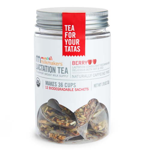 Munchkin Milkmakers Lactation Tea, Organic, Caffeine Free, Berry, 12 Count