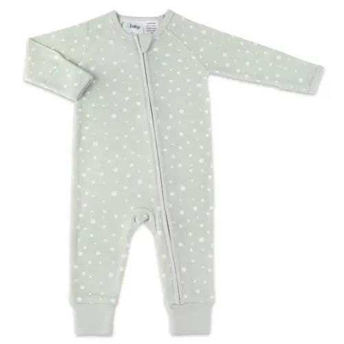 4Baby Zip Coverall Long Sleeve Bubble 0.2 Tog Sage | Baby Bunting AU