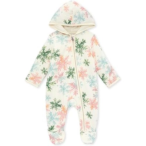 Burt's Bees Baby Unisex Infant Bunting Jumpsuit, Organic Cotton One-Piece Long Sleeve Outfit Coverall