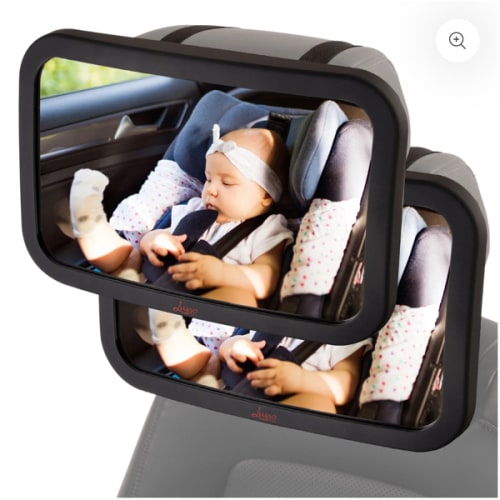 Back Seat Baby Mirror - 2-pack black