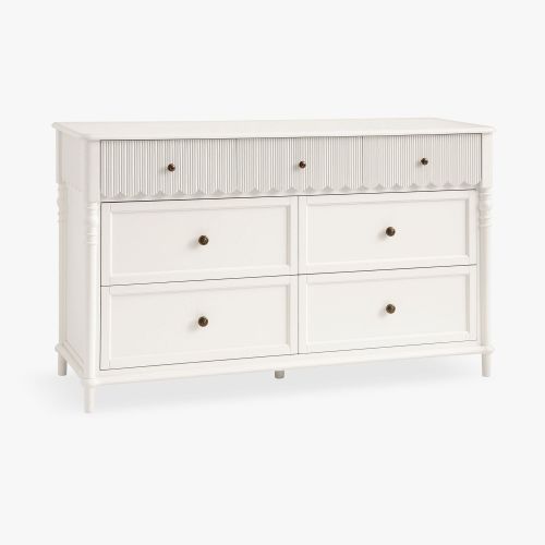 Chris Loves Julia 7-Drawer Scallop Dresser (56w x 19d")