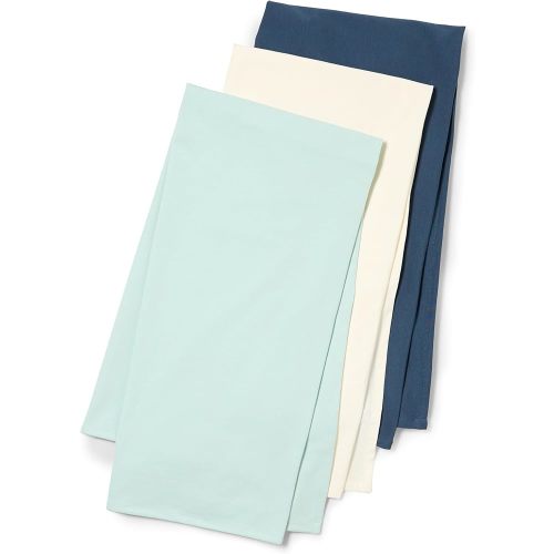 Amazon Essentials x Sofia Grainge Unisex Babies' Swaddle Blanket, Pack of 3, Ivory/Navy/Pale Green, One Size