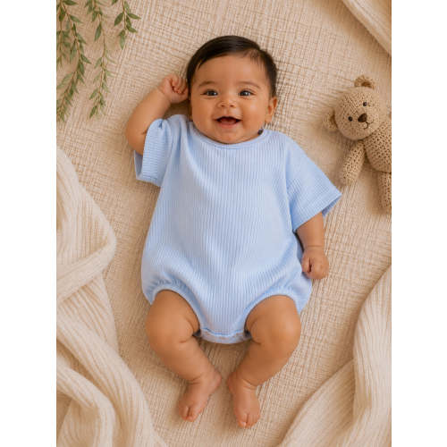 Baby Blue / Ribbed T-Shirt Bubble