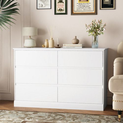 Red Barrel Studio® 6 Drawer 47.2" W Double Dresser & Reviews | Wayfair
