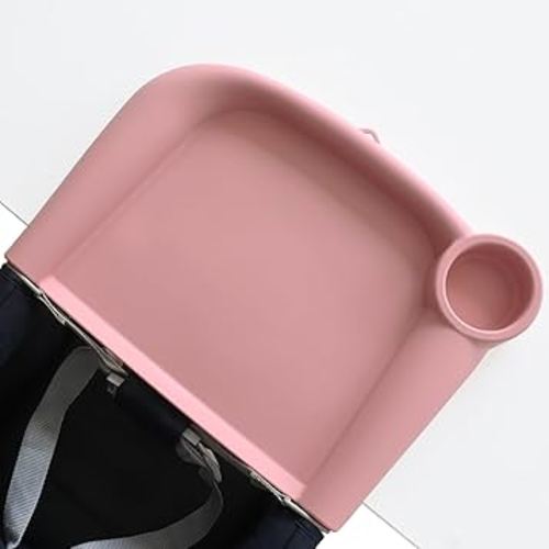 Silicone Baby Dining Tray Compatible with Inglesina Fast Table Chair and Hooked High Chair Easy to Carry Set Up & Clean BPA-Free Great for Developing Your Baby's Independent Eating Skills (Pink)