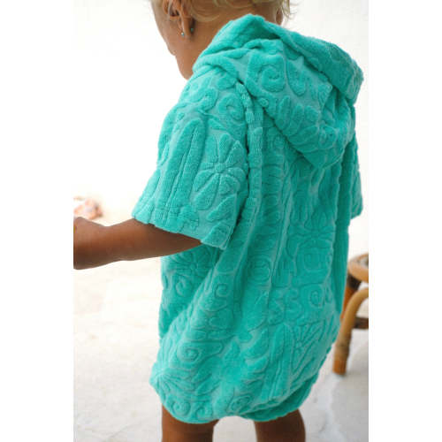 Surfers dream towel hooded jumpsuit - Ocean Green