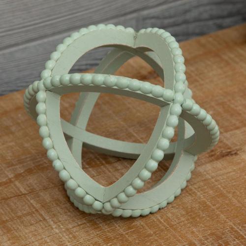 Sage Beaded Decorative Sphere