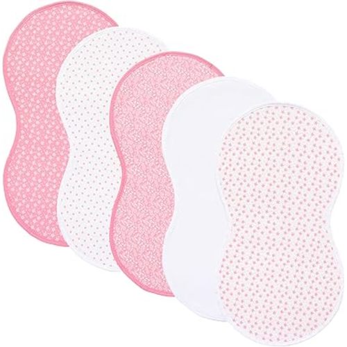 sleepyturtle Pack of 5,Baby Burp Cloths,Soft and Absorbent,Unisex,Easy to Use
