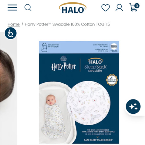 Harry Potter Messenger Cotton Swaddle - Newborn | HALO