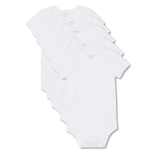 George Infants' Unisex Layette 100% Cotton 5-Pack Short Sleeve Bodysuit - Walmart.ca