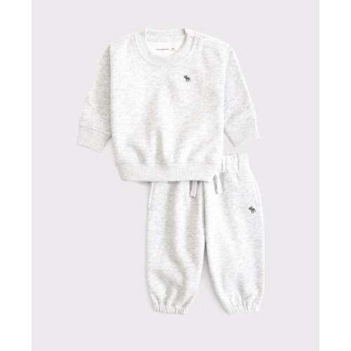 abercrombie kids - baby essential icon crew sweatshirt set
