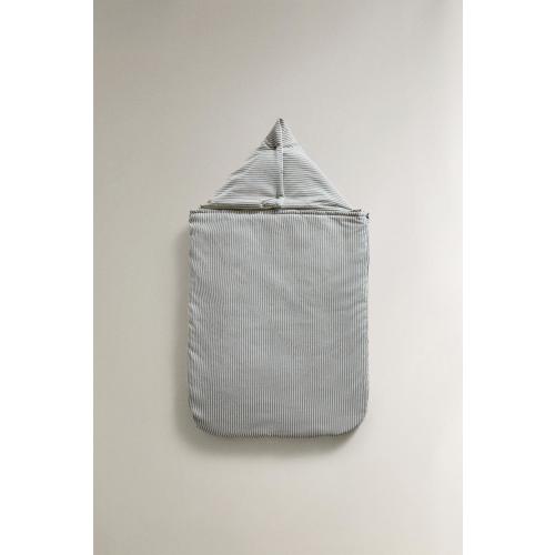 STRIPED COTTON CARRYCOT BABY WRAP