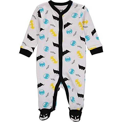 DC Comics Baby Boys' Batman 3 PC Creeper Bodysuit Pant and Cap Set