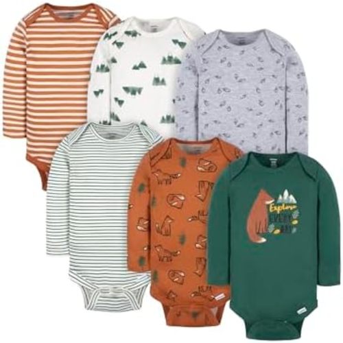 Gerber Baby Boys Long Sleeve Onesies Bodysuit