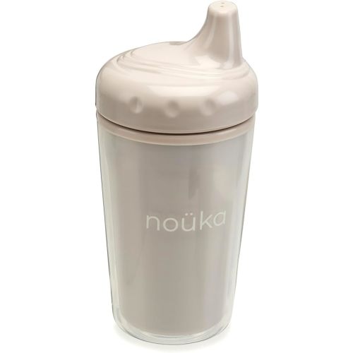 noüka Insulated and Non-Spill Sippy Cup | Leak Proof and Easy Grip | Keeps Drinks Hot or Cold | Soft Sand