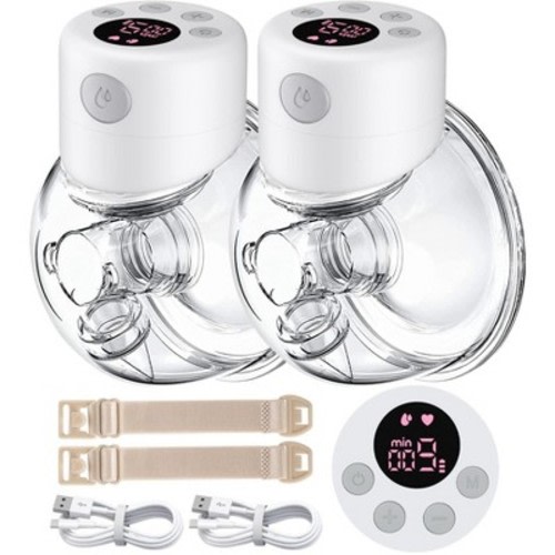 CARER SPARKS Mom Wearable Breast Pump, S12 Dual Hands-Free Breast Pump, LCD Display,2 Modes and 9 Levels Electric Breast Pump Portable