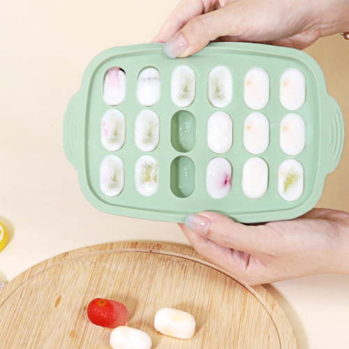 Ycandiee Silicone Nibble Freezer Tray, Breastmilk Teething Popsicle Mold, Baby Fruit Food Feeder Teether Tray - Baby Food Maker, Ice Cube Tray, BPA Free Silicone