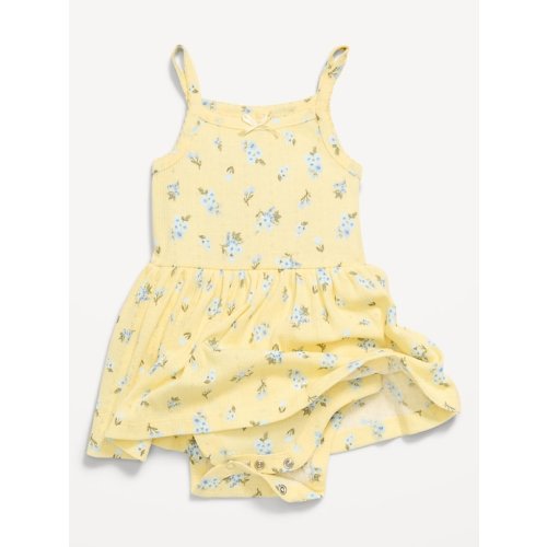 Printed Pointelle-Knit Bodysuit Dress for Baby