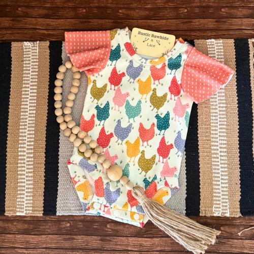 Baby Chicken Flutter Sleeve Bodysuit