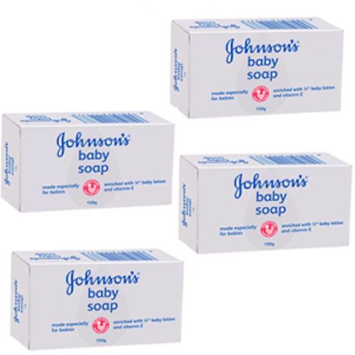 Johnson's & Johnson Baby Bar Soap White 100g. (Pack 4)