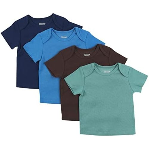 Hanes Baby T-Shirt, Flexy Soft Stretch Shirt, Expandable Shoulder, 4-Pack