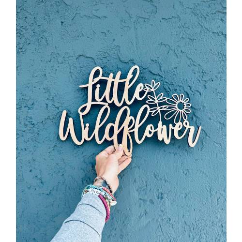 Wildflower Baby Shower Sign: Little Wildflower Decor | Gender Reveal Backdrop | Boho Party Sign