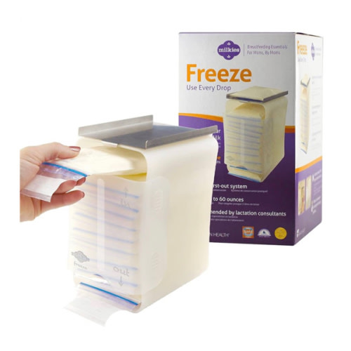Fairhaven Health Milkies Freeze Organizer for Breast Milk Storage Bags Freezer | Breastmilk Storage Container Storing System for Freezing Breastmilk | Use with Standard Milk Bags