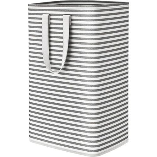 Lifewit Laundry Hamper Large Collapsible Laundry Basket, Freestanding Waterproof Clothes Hamper Storage with Easy Carry Handles for Clothes in Bedroom Bathroom College Dorm for Adults, Black, 80L