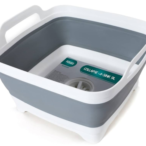 FOSJGO Collapsible Dish Basin with Drain Plug